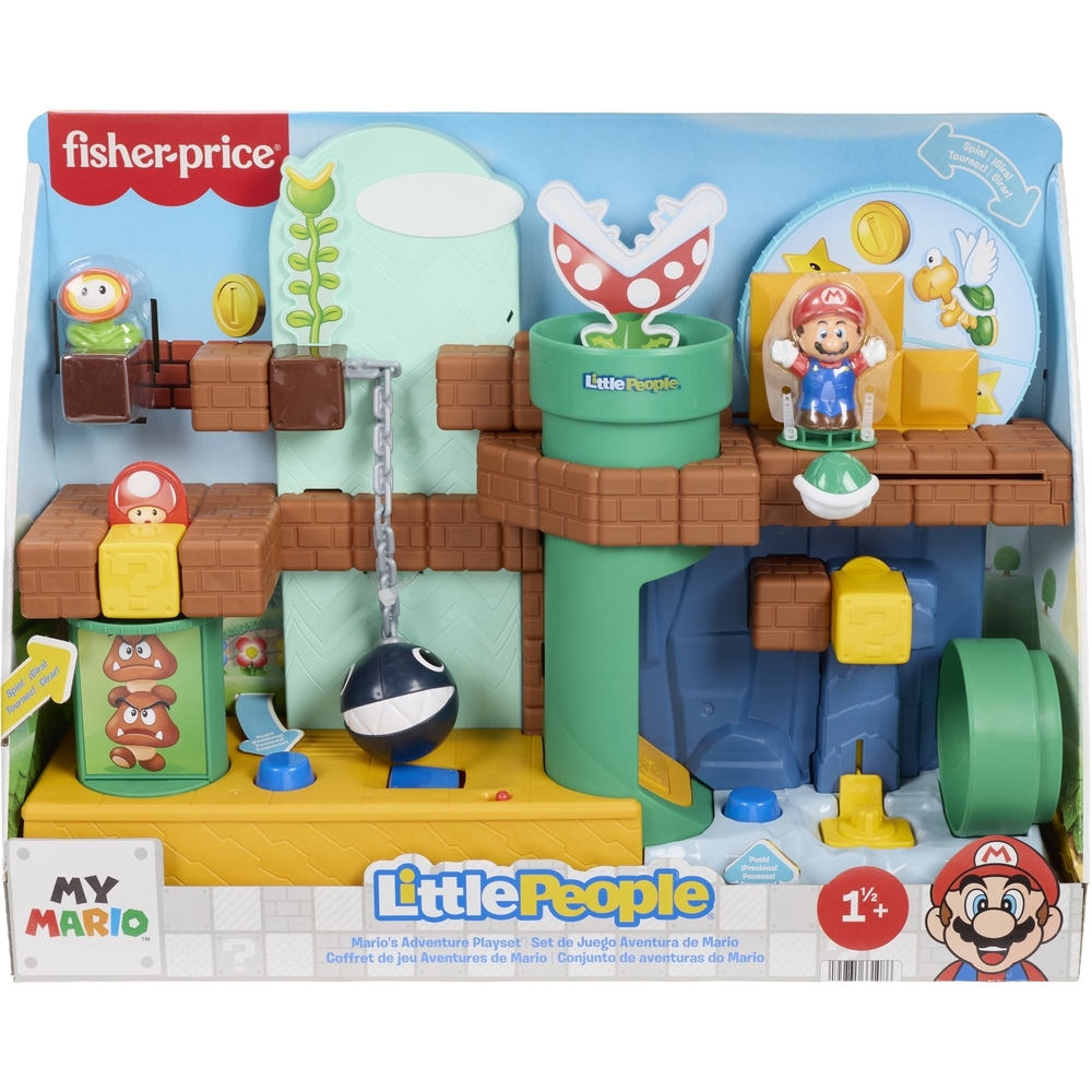 Fisher-Price Little People Toddler Toy My Mario Adventure Playset With Music